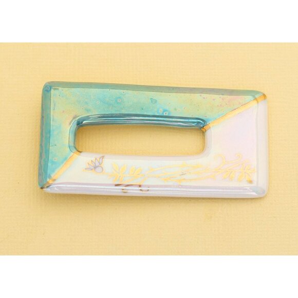 Vintage Boho Porcelain Brooch i13 - Picture 2 of 3